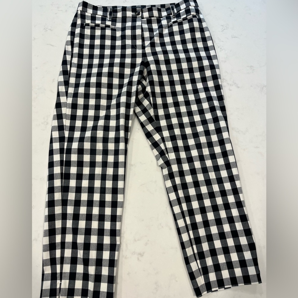 Ann Taylor checked cropped pants size 8
